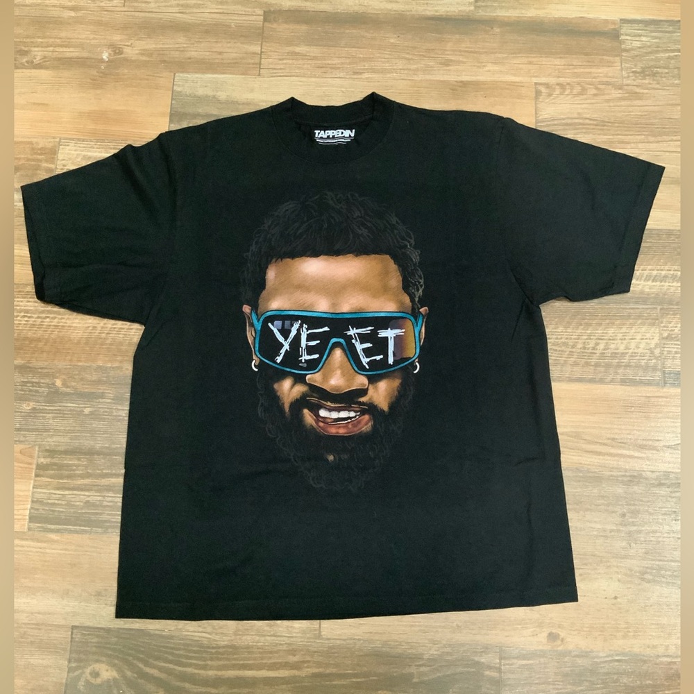 TAPPEDIN YEET Jey Uso Big Head Men XLarge Black Tshirt WWE Wrestling Tee Lucha